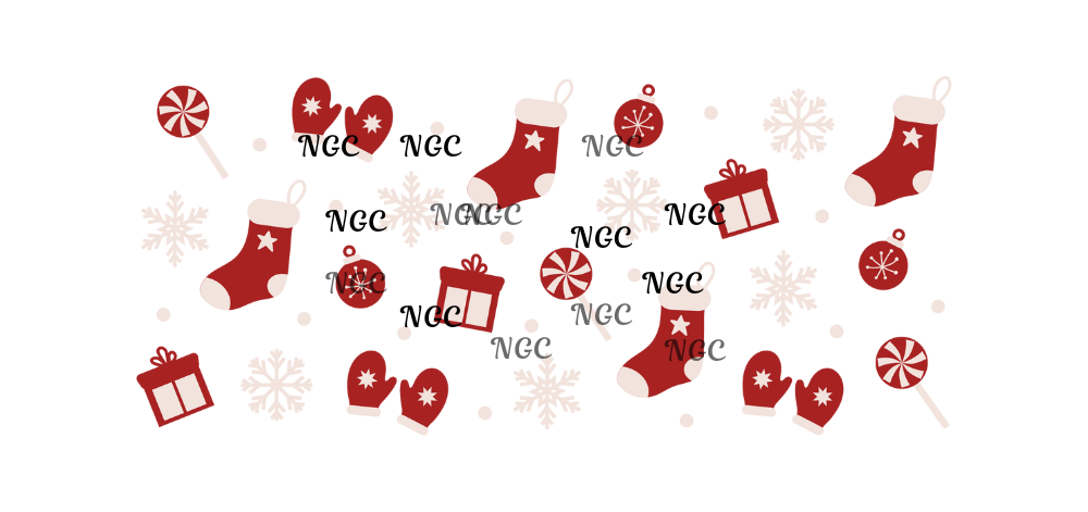 16 oz wrap red christmas decorations