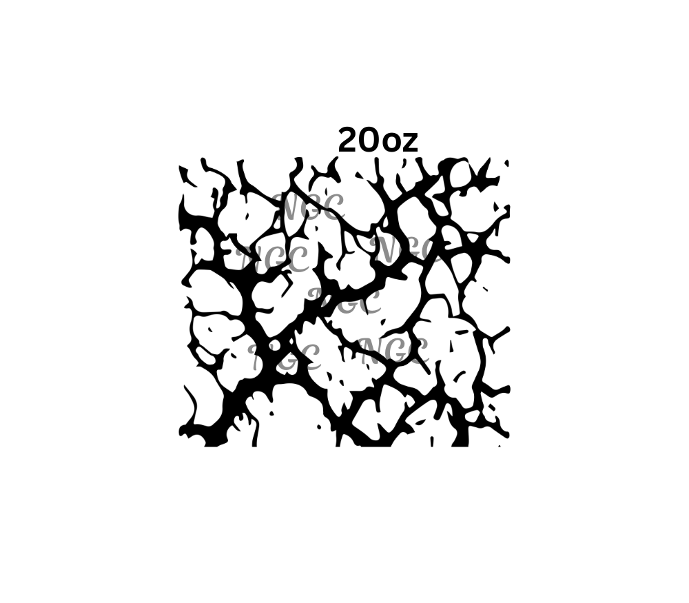 20oz crackle thick lines