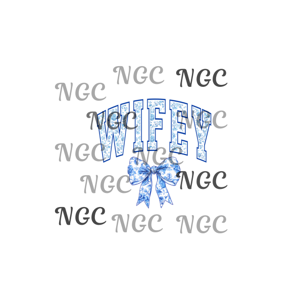 single decal wifey blue