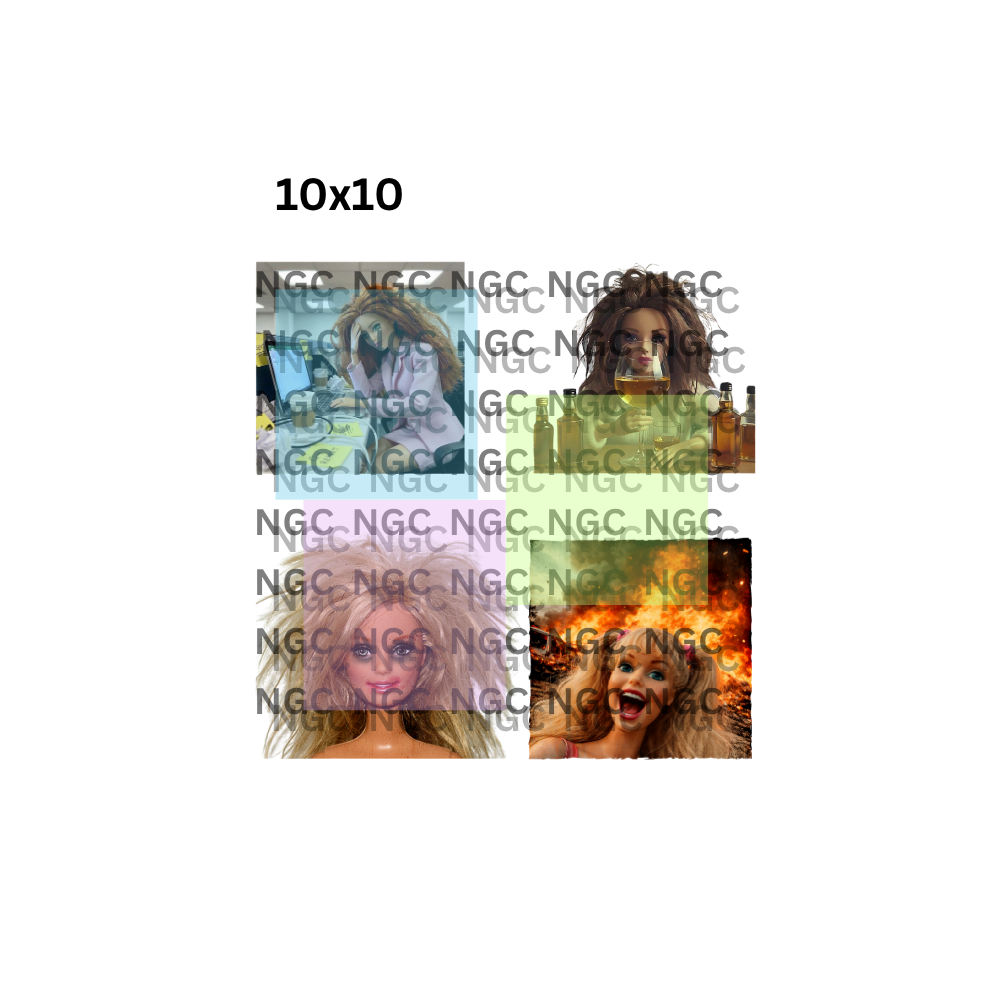 10x10 barbie faces1