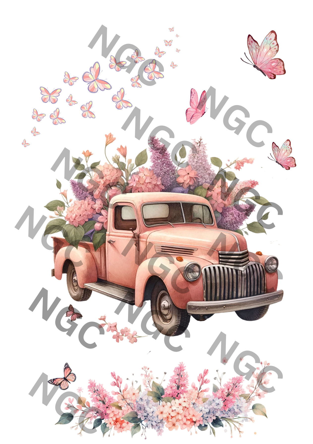 A5 Notebook old truck pink