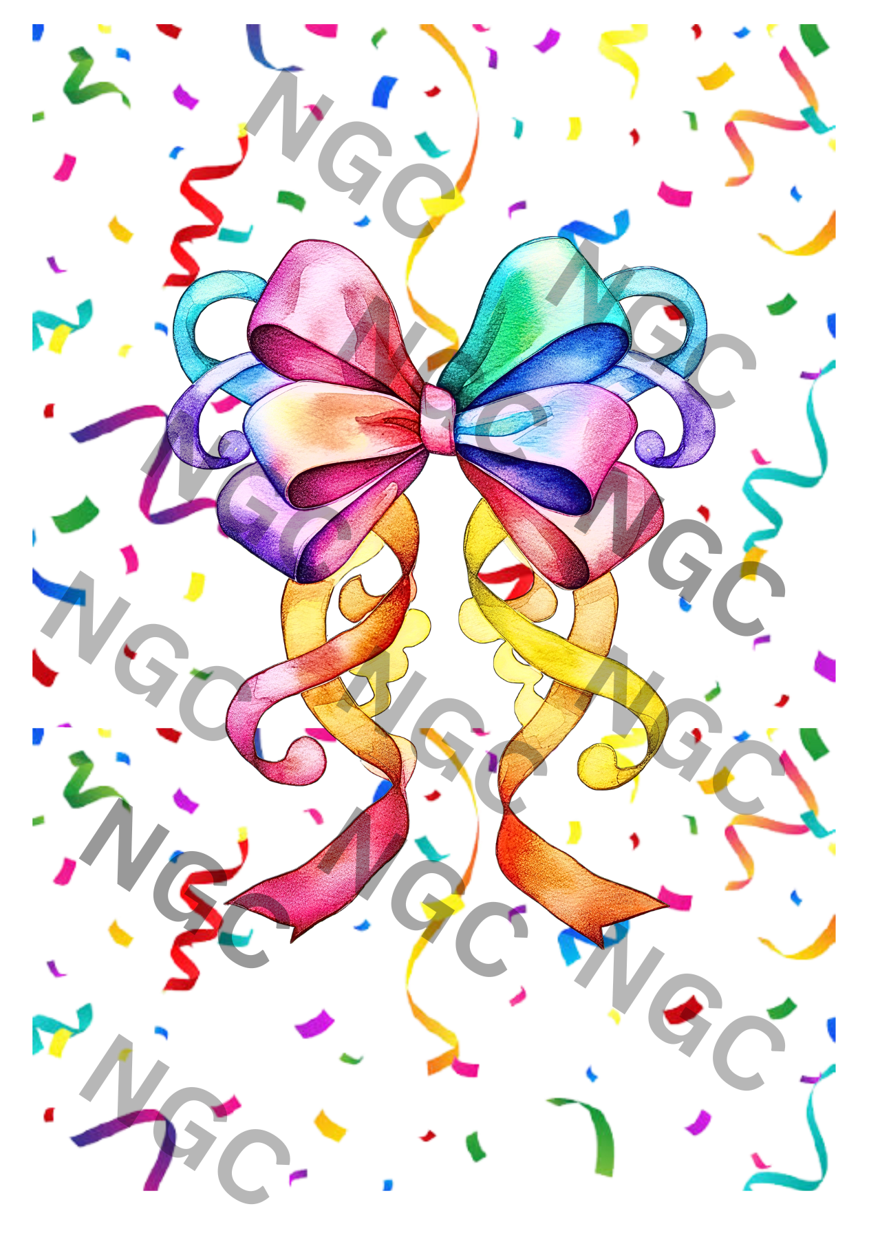 A5 Notebook rainbow bow