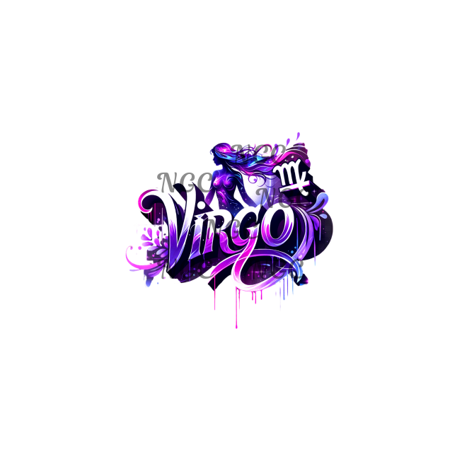 decal purple airbrush zodiac virgo