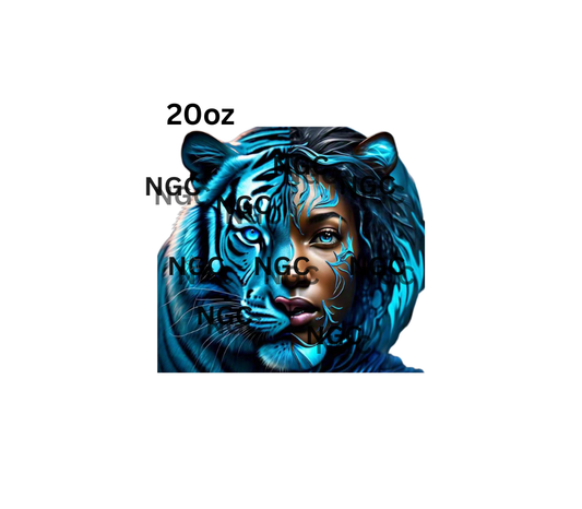 20oz half tiger half woman
