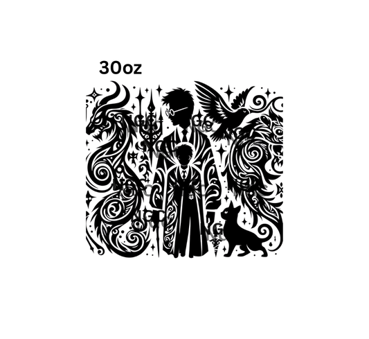 30oz HP harry potter tooled outline