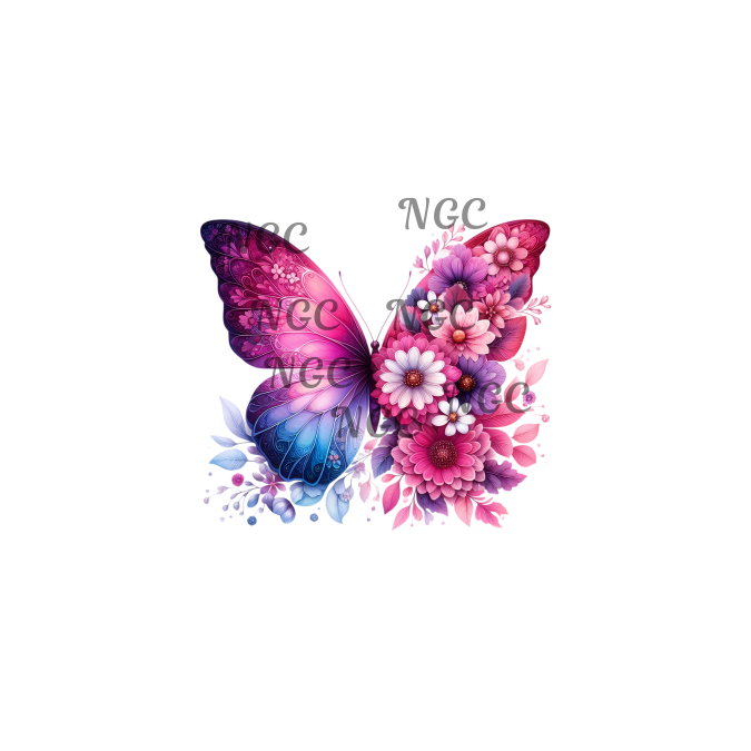 decal butterfly flowers1