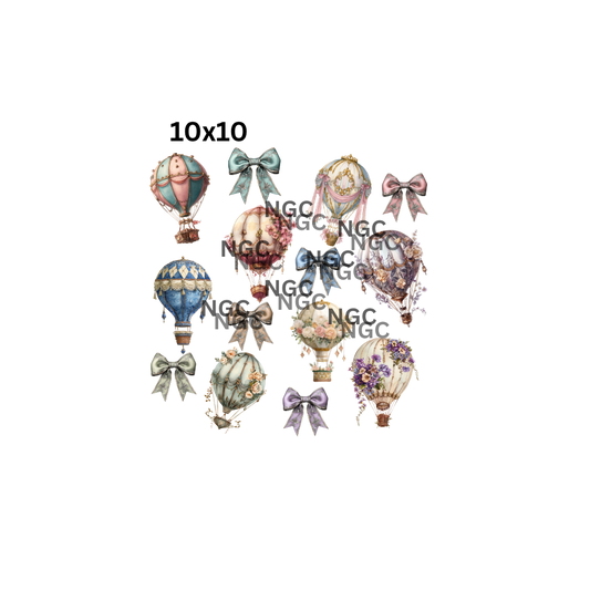 10x10 victorian hot air balloons and bows