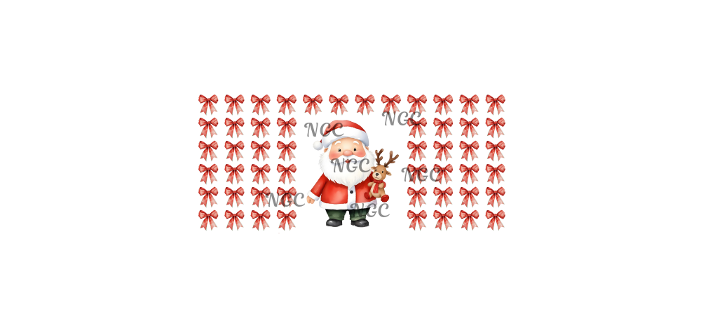 16oz santa with bows