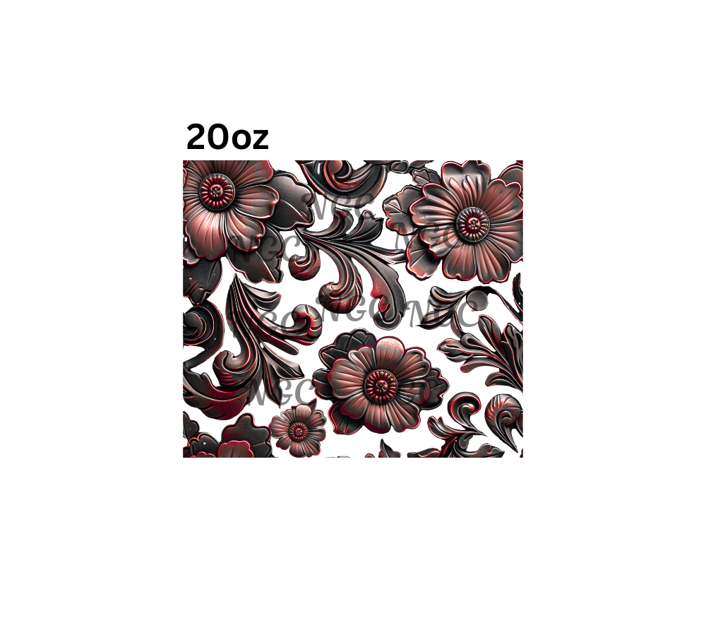 20oz bronze filigree flowers