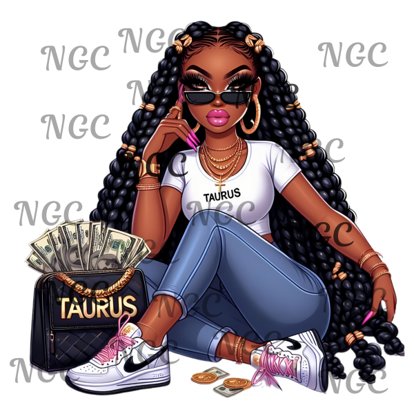 single decal boujie girl taurus