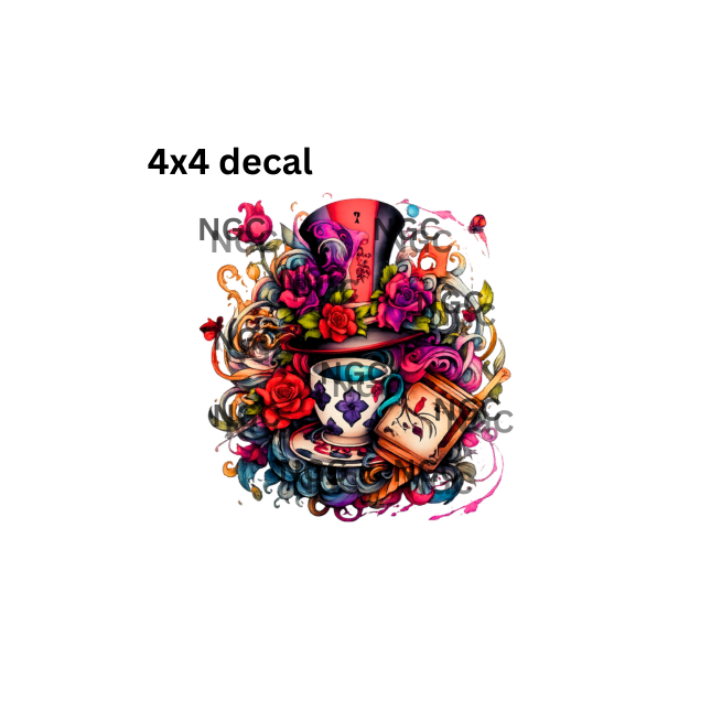 decal alice in wonderland mashup