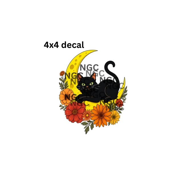 decal moon kitty