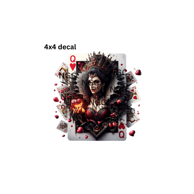 decal queen of hearts