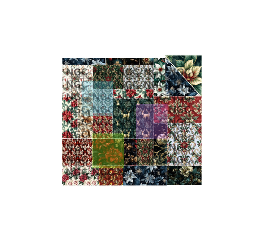 30oz christmas damask patchwork