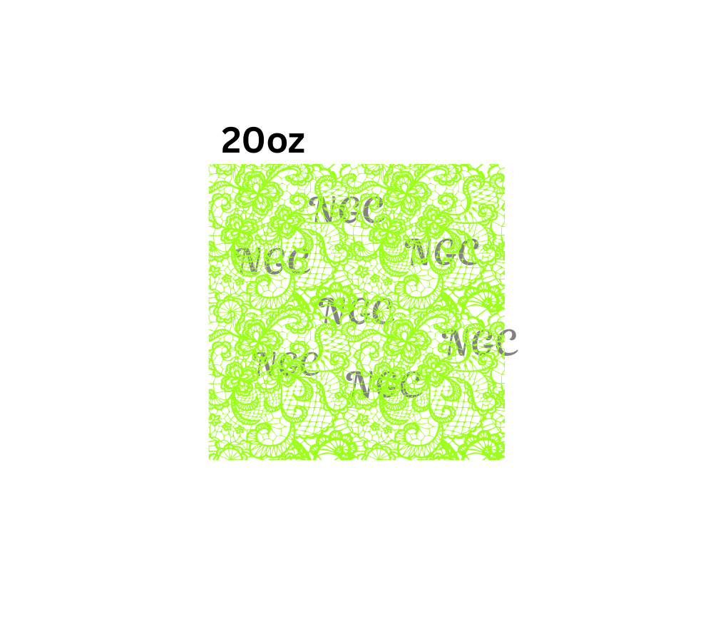 20oz lime green lace