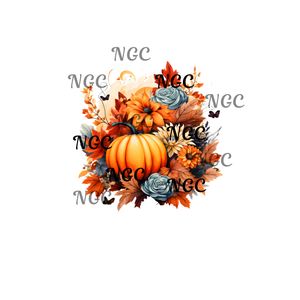 single decal fall bouquet