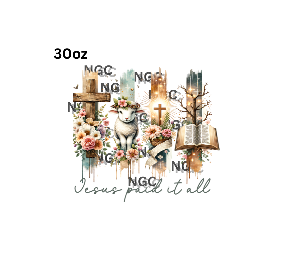 30oz jesus paid it all