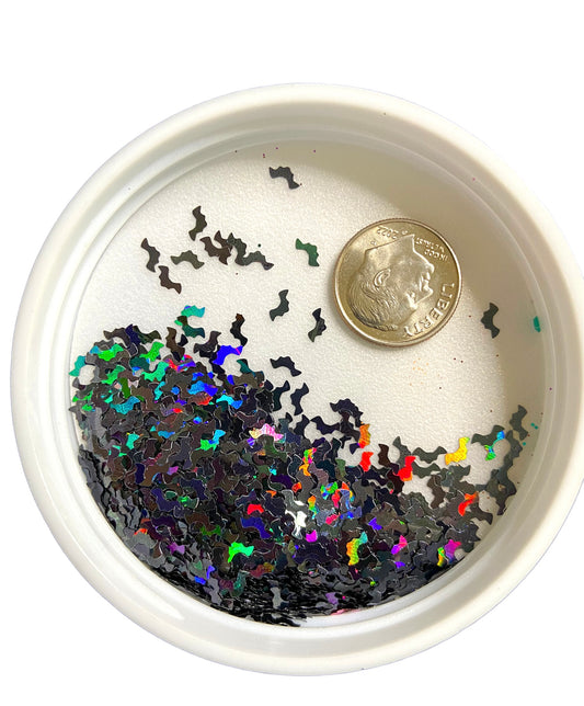 Small bats shape glitter