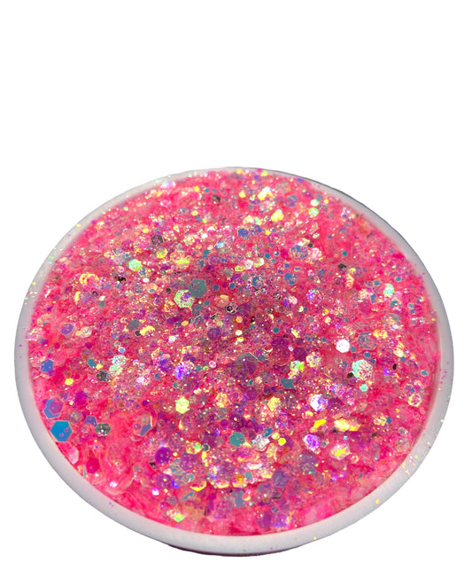 Cotton candy chunky mix glow in the dark
