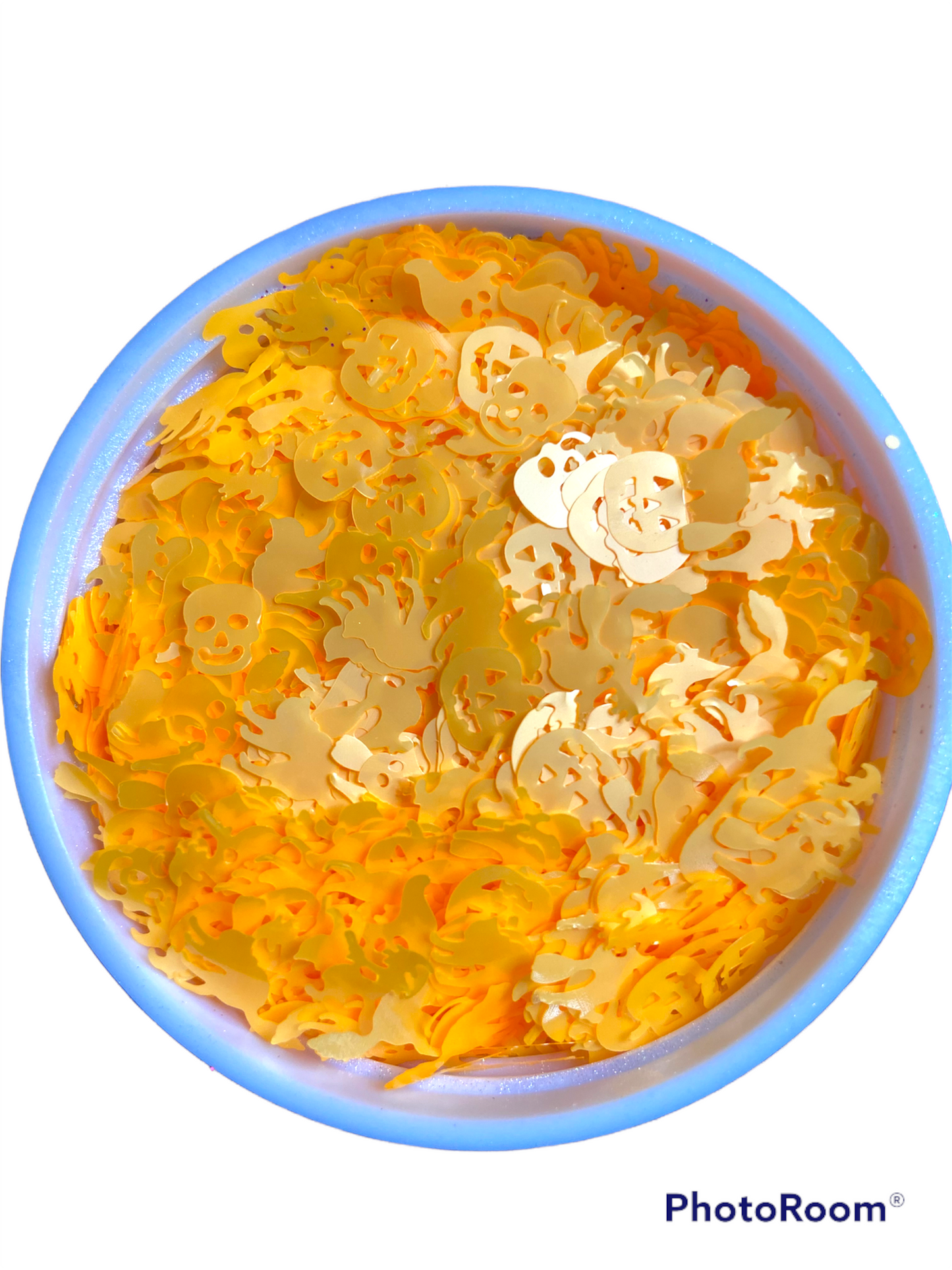 Orange Halloween glitter shapes