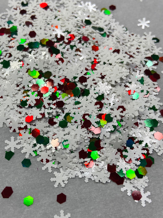 Christmas walk glitter shape