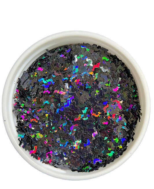 Small bats shape glitter