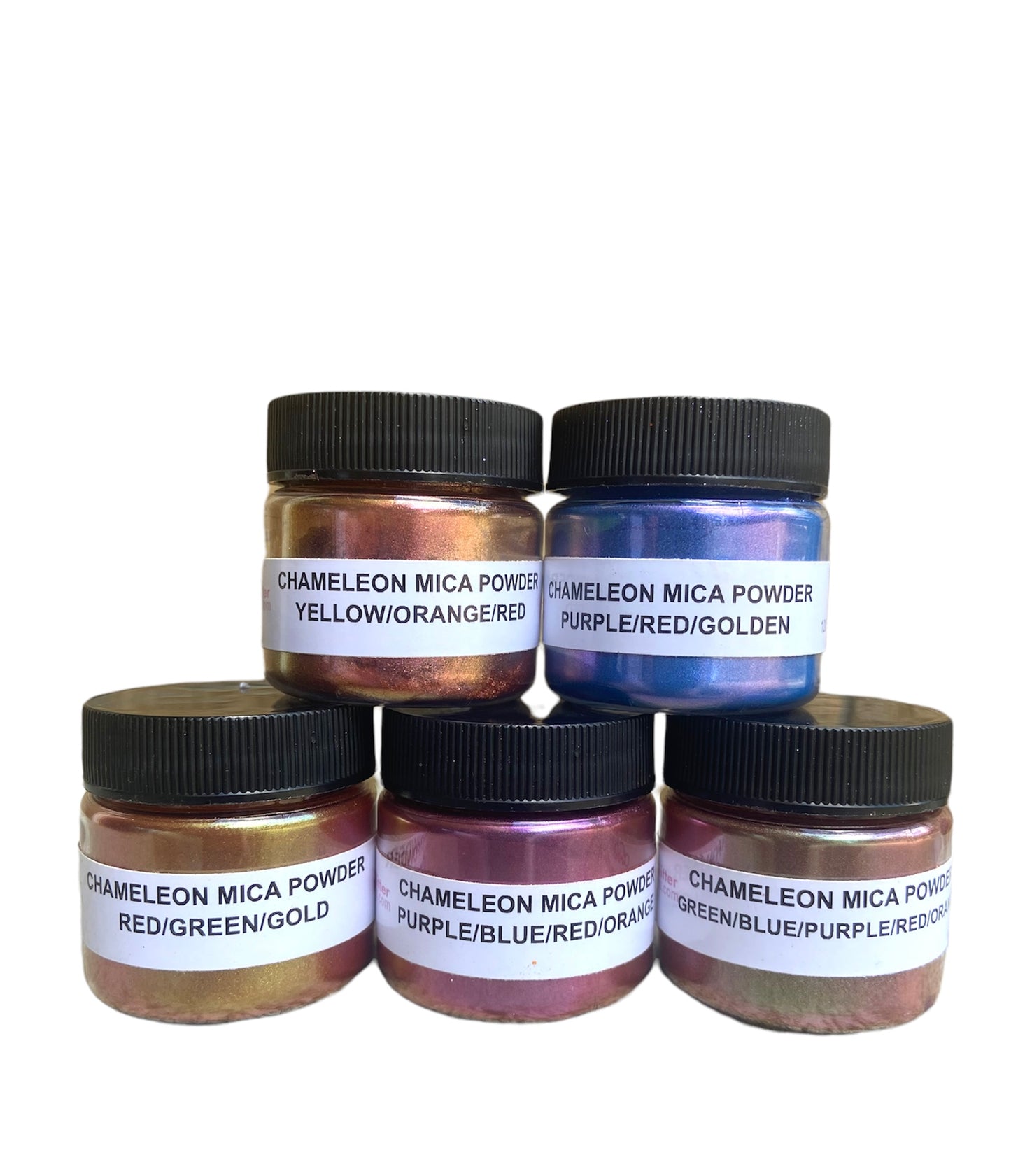 Set 2 of 2 chameleon mica powder (set of 5)