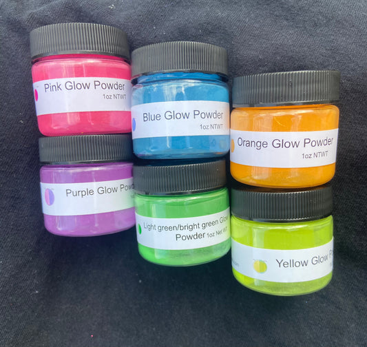 Colored glow powder set