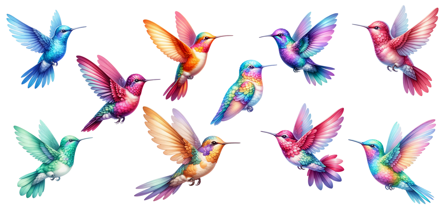16oz wrap individual hummingbirds