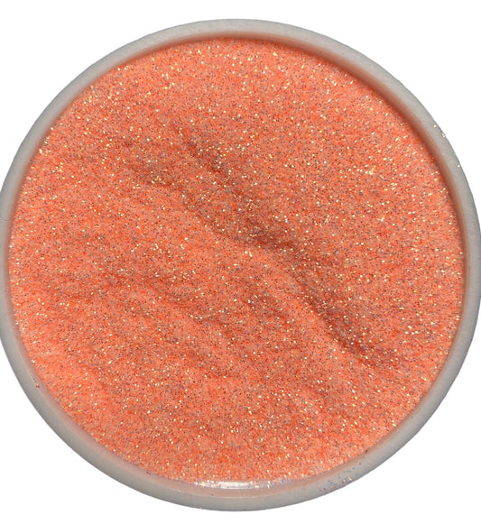 Frosted peach fine glitter
