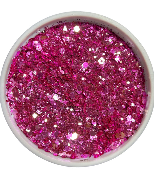 Pink Pucker chunky mix glitter
