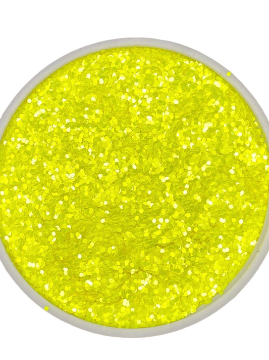 Sunrise yellow 1mm hex cut glitter