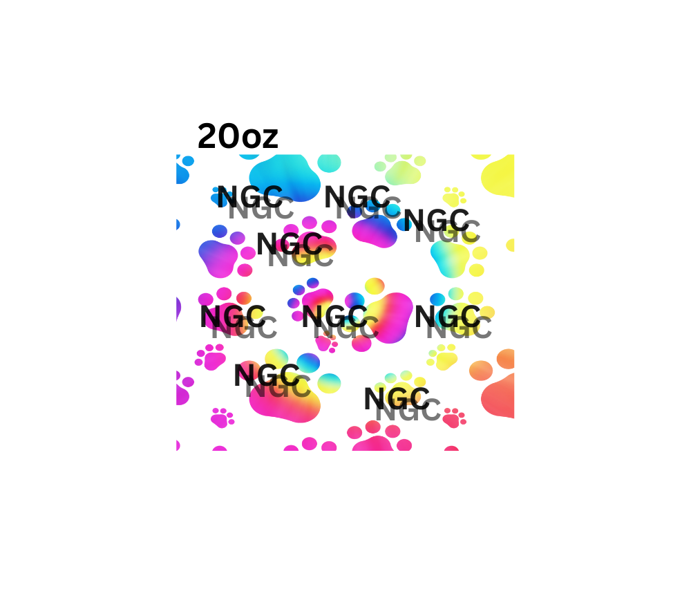 20oz tie dye paw prints