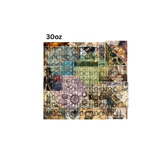 30oz pirate map patchwork pre cut