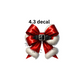 decal santa christmas bow