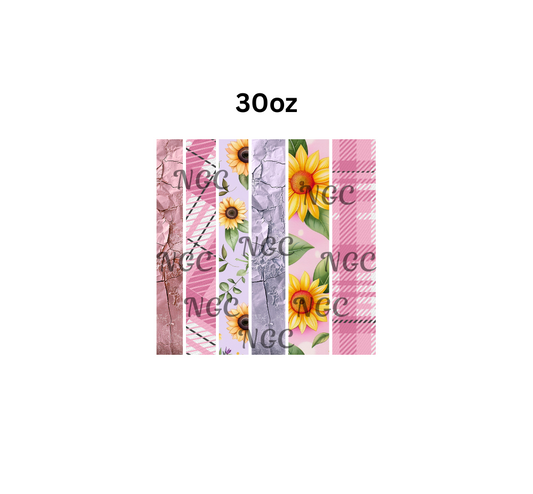 30oz pink purple band sheet