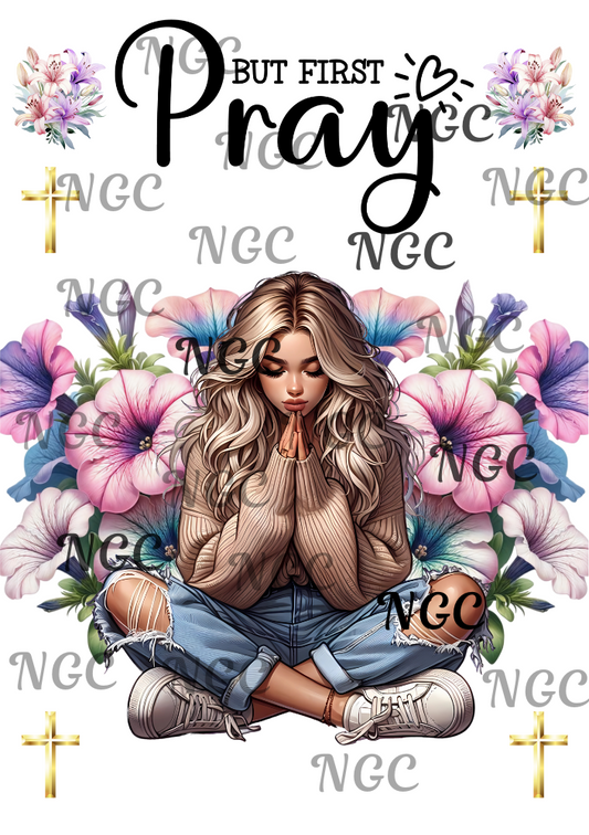 A5 Notebook But first pray