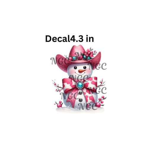 decal country snowman christmas