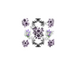 20oz black flowers with purple outline