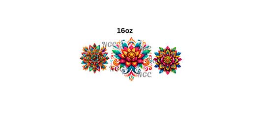 16oz aztec flowers