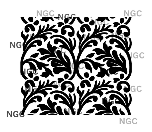 20oz wrap tooled leather flower outline4