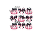 single decal pink pumpkin & bows