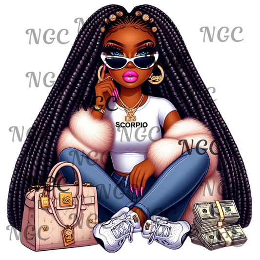 single decal boujie girl Scorpio