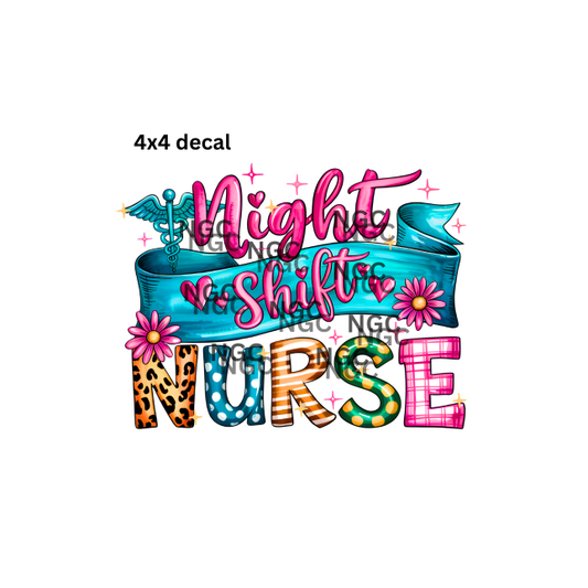 decal night shift nurse