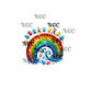 single decal autism rainbow