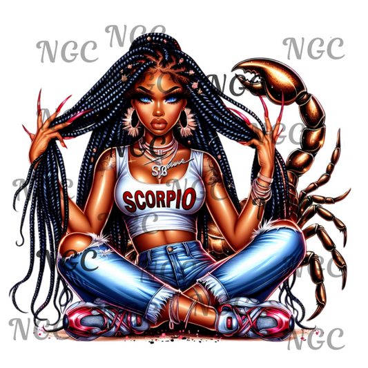 single decal scorpio girl zodiac