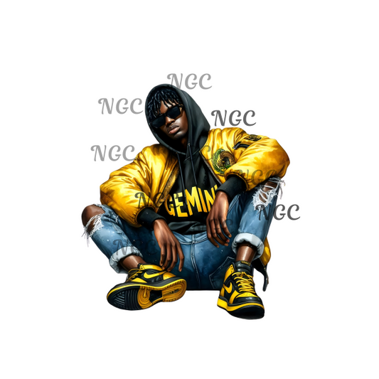 single decal mens zodiac gemini