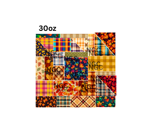 30oz fall plaids patchwork pre cut