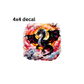 decal black dragon with fire & smoke