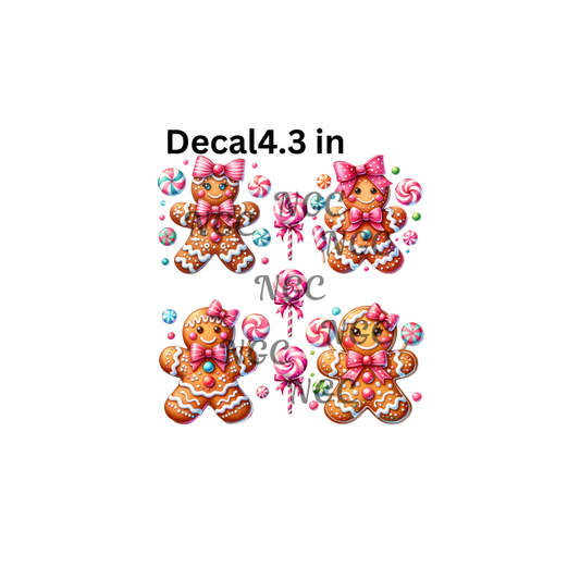 decal gingerbreads with candy